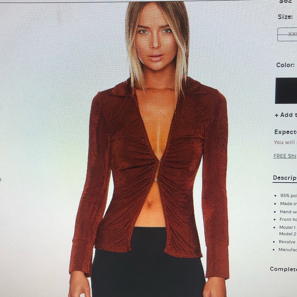 NWT! ✨ Revolve Rayne Ruched Top